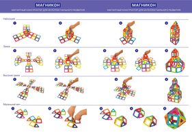 Схема сборки магнитного конструктора Магникон 5