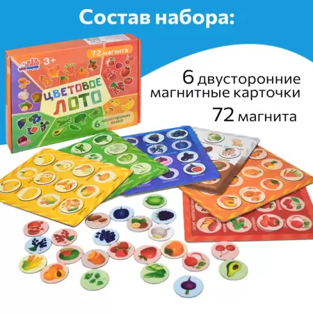 Бигр Магнитная игра Цветовое лото 