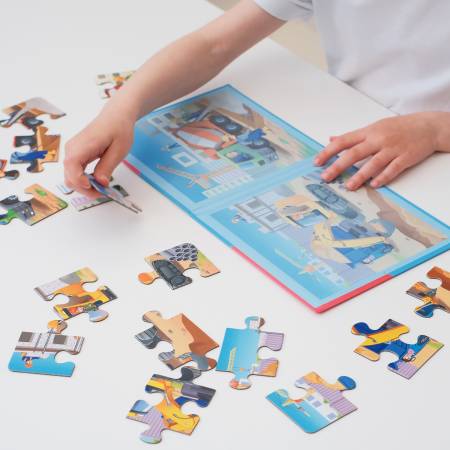 Бигр Строительные машины,магнитные пазлы