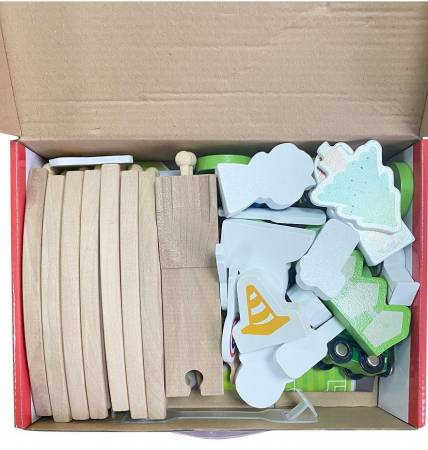 Деревянная железная дорога, 36 деталей