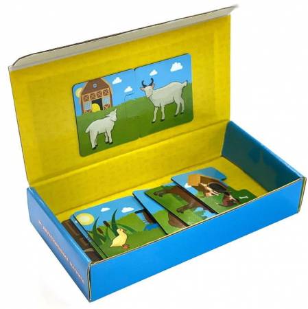 Бигр Магнитные пазлы Мама и малыш, дикие и домашние животные