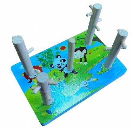 Сортер пирамидка  деревянная монтессори-игрушка 21 деталь