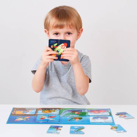 Бигр Магнитные пазлы-половинки транспорт