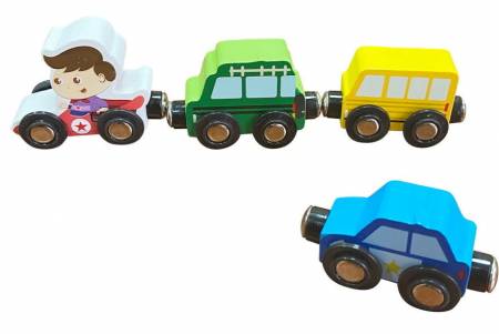 Деревянная железная дорога, 36 деталей