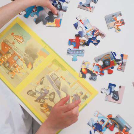 Бигр Магнитные пазлы Спецтехника