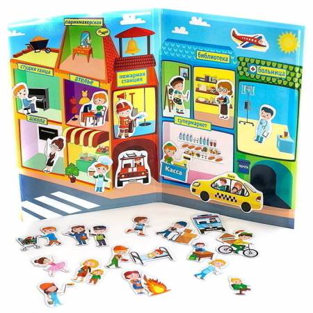 Бигр Магнитная игра Город профессий