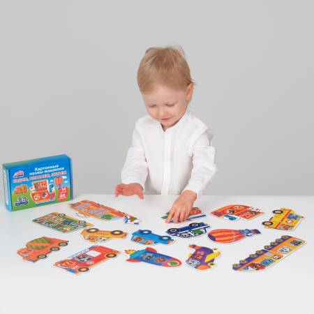 Бигр Картонные пазлы Ездим, плаваем, летим