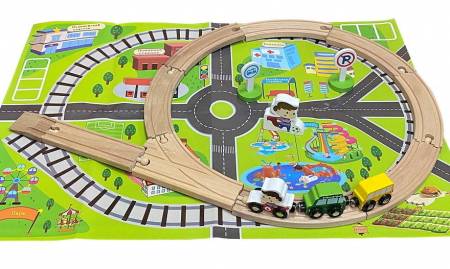 Деревянная железная дорога, 36 деталей