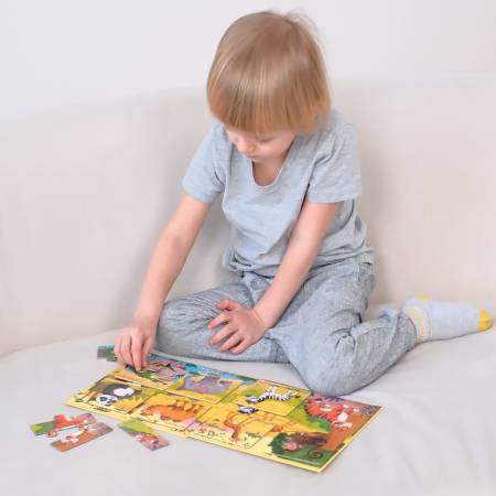 Бигр Магнитные пазлы Животные Африки и Азии