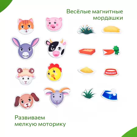 Бигр Магнитная игра "Мордашки"