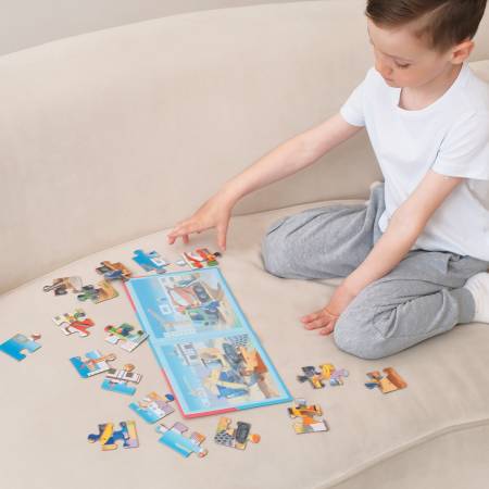 Бигр Строительные машины,магнитные пазлы